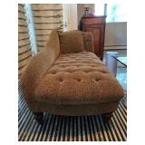 Animal Print Tufted Chaise