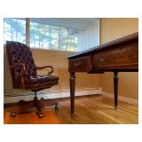 Oxblood Tufted Library Chair
