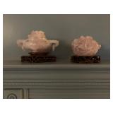 Rose Quartz, Lidded Vessels