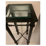 Wrough Iron Stand with Glass Insert