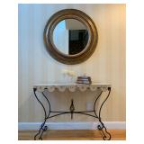 Tin Top Decorated Apron Hall Tale with Bugs