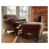 Robert Allen Chair and Ottoman