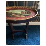Oval Stand with Italian Scene