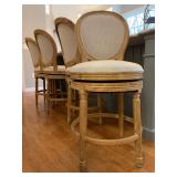 Set of Four Swivel Counter Height Stools