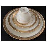 Noritake Gold Rimmed Dinner Service for Six