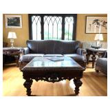 Living Room Set with Heavily Carved Frame