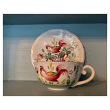 Luneville Faience "Rooster" Dinner Service