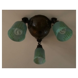 Antique Light Fixture with Original Glass