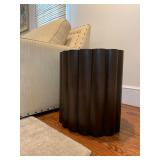 Scalloped Metal End Tables, PAIR 