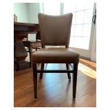 Ethan Allen Leather Side Chairs, SET of 