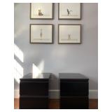 Two Drawer Side Tables, PAIR