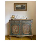 Hand Painted Bar Cabinet