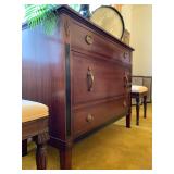Inlaid Mahogany Sideboard with Figural Hardware