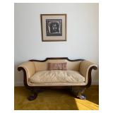 Victorian Settee with Paw Foot