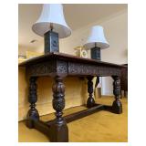 Spanish Style Heavily Carved Sideboard