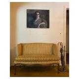 Gold Velour Parlor Settee, Portrait, Unknown