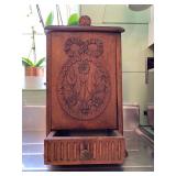 Antique Tin Lined Wall Box