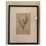 Albert Einstein signed etching by Lionel Reiss 