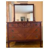 Mahogany Chest of Drawers with Mirror
