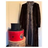 Mink Full Length Fur Coat, Brooks Brothers Top Hat