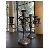 Silver Plate Candelabras 
