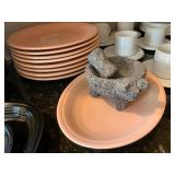 Fiestaware in Pink, Pig Mortal and Pestle 