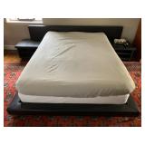 Italian Design Leather Wrapped Platform Bed