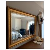 Gilt Framed Mirror with Beveled Edge