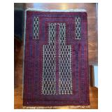 Red and Ivory Belouch Prayer Rug