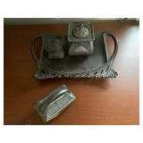 Antique Ink Well Desk Set