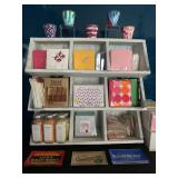 Papers and Presents NEW Old Stock of Cards, Fancy Napkins, Frames, Candles and Small Gifts