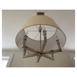 Circa Lighting Polished Nickle Hanging Shade Fixture Designed by E. F. Chapman