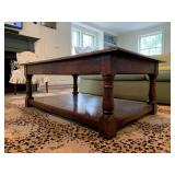 Two Drawer Solid Wood Coffee Table