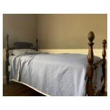 PAIR Acorn Top Mahogany Twin Beds