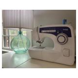 Recycled Glass Globe Lamps, Pair