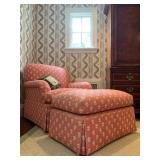 Rounded Armchair and Ottoman