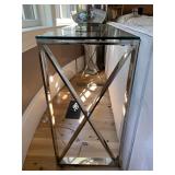 Pottery Barn Tempered Glass Sofa Table