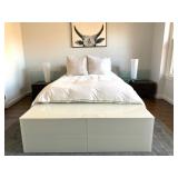 Bedroom #2! Tempered Glass Four Drawer End of Bed Chest