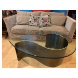 Teardrop Glass Top Coffee Table