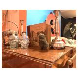 Bar Cart, Skull Decanters