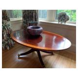 Banded Edge Oval Coffee Table