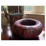 Hap Sakwa, Pained Burl Wood Bowl