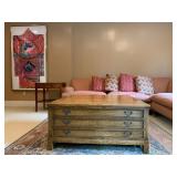 Three Drawer Flat File Style Coffee Table