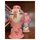 Hand Decorated Chinese Vases, Pair