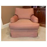 Rudin Swivel Armchair with Ottoman on Casters