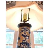 Detail, Bird on Blue and White Chinese Lamp