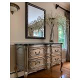 Antique Sideboard with Modern Paint and Custom Marble Top