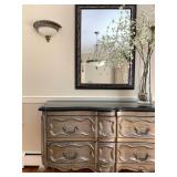 Antique Sideboard with Modern Paint and Custom Marble Top