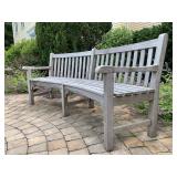 Teak Bench with Slight Curve