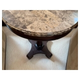 Marble Top Round Lamp Stand